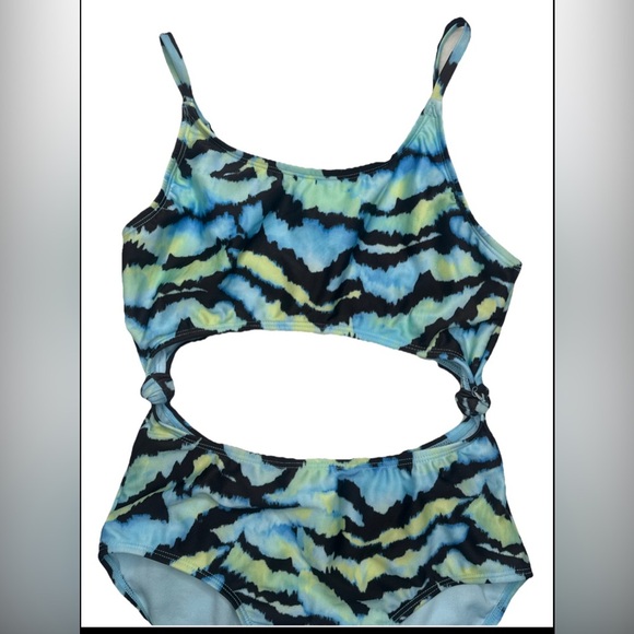 Art Class Blue Tiger Dream One Piece Swimsuit Girls Size Small NEW - Picture 2 of 9